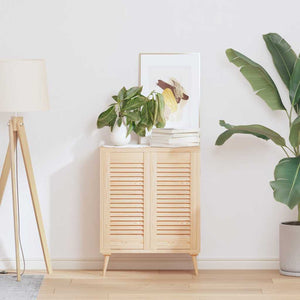 Skåpsdörrar lamelldesign 2 st 61,5x29,5 cm massivt trä furu