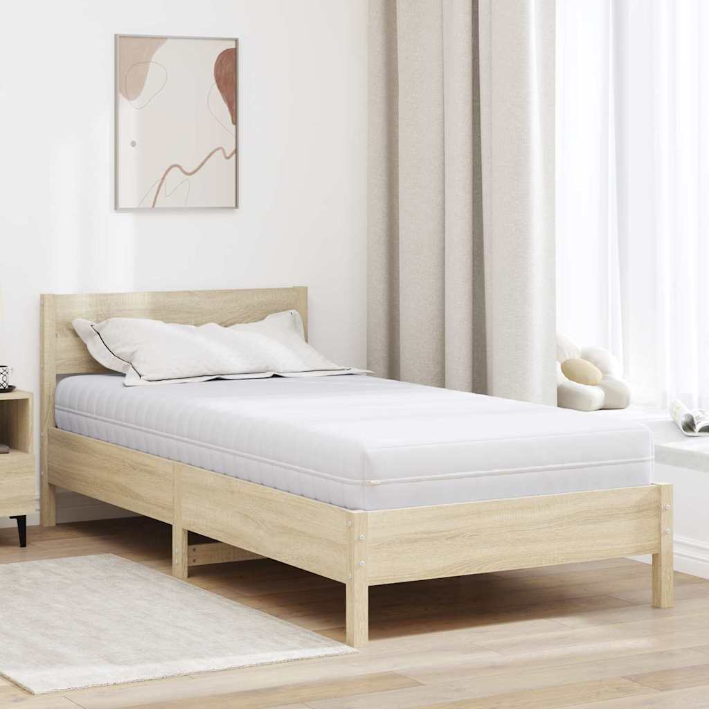 Madrass med kokoslager Medium fast 90 x 190 cm Vit
