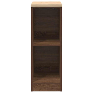 Förvaringsskåp för garage brun ek 30x51x85 cm massivt trä furu