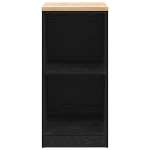 Garageskåp svart 40x51x85 cm massiv trä furu