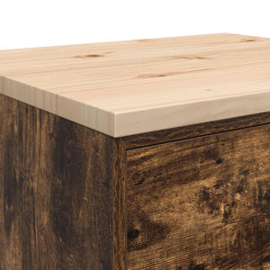 Garageskåp Sonoma ek 60x51x85 cm massiv trä furu