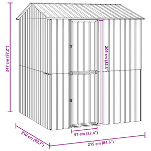 Fågelbur Antracit 215 x 210 x 247 cm Galvaniserat stål