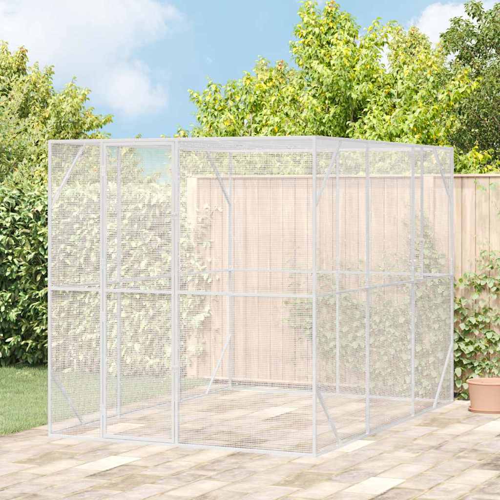 Fågelbur Antracit 210 x 304 x 213 cm Galvaniserat Stål