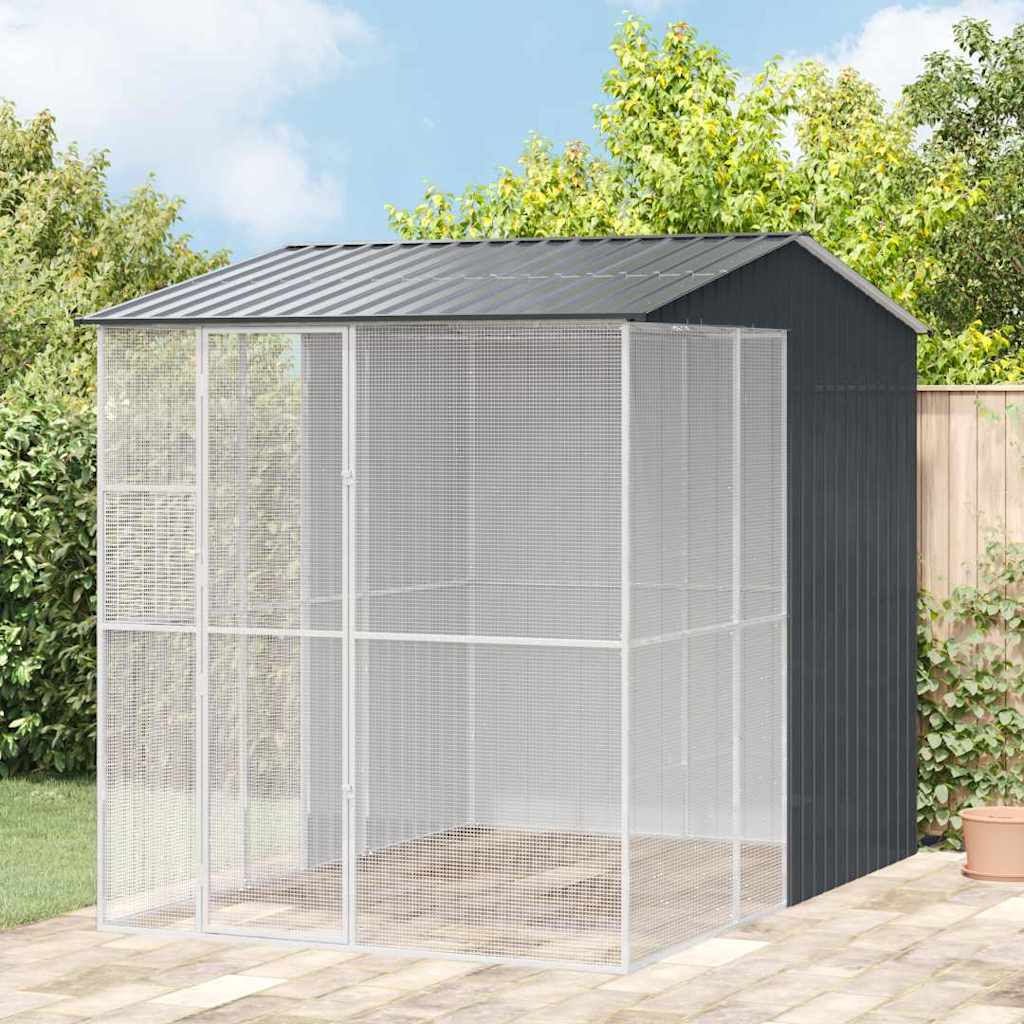 Fågelbur Antracit 215 x 310 x 247 cm Galvaniserat Stål