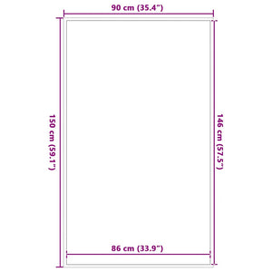 Dörrmatta blå 90x150 cm