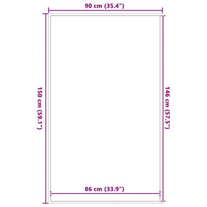 Dörrmatta brun 90x150 cm