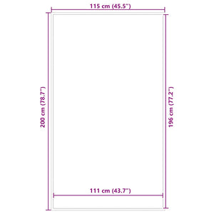 Dörrmatta brun 115x200 cm