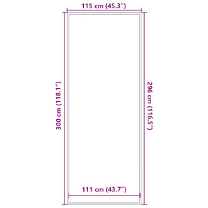 Dörrmatta antracit 115x300 cm