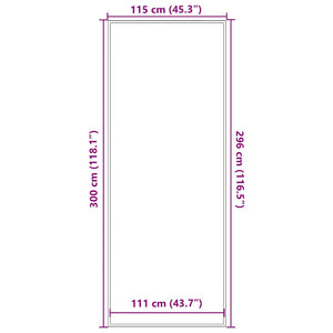 Dörrmatta brun 115x300 cm