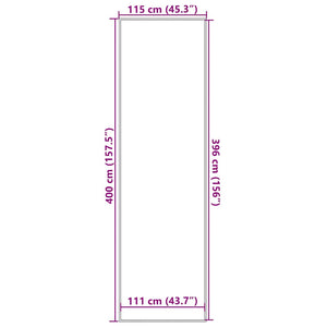 Dörrmatta brun 115x400 cm