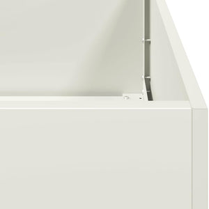 Planteringskärl vit 200x40x80 cm kallvalsat stål