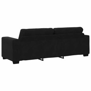 Soffa 3 pcs Brun Linnenblandad tyg