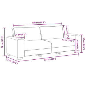 Soffgrupp med dynor 2 delar Mörkgrå tyg