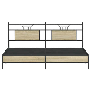 Sängram utan madrass sonoma-ek 160x200 cm konstruerad trä