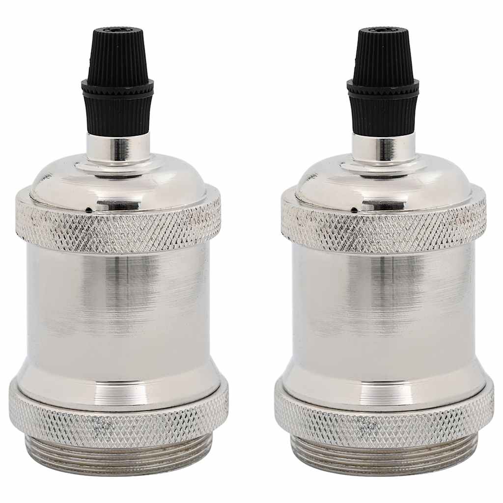 Lamphållare 2 st Satin Nickel E27