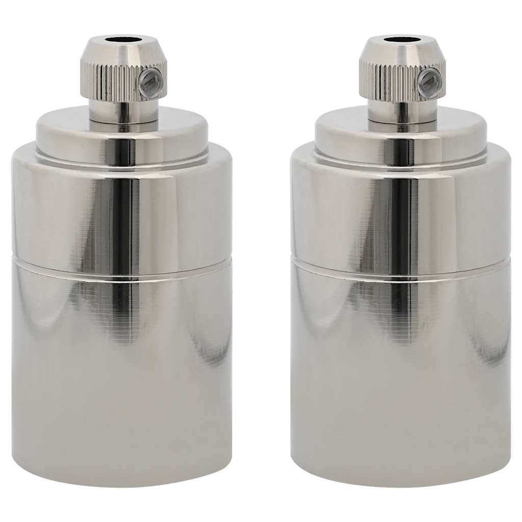 Lamphållare 2 st Satin Nickel E27