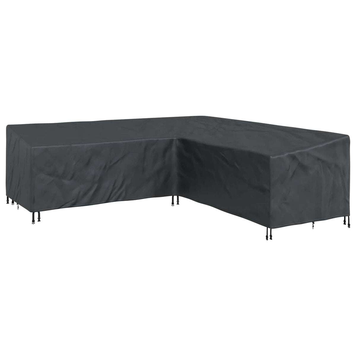 Möbelöverdrag 270 x 270 x 80 cm 210D Oxford Tyg L-form Svart
