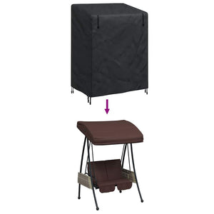 Skydd för utomhusgunga Svart 120 x 90 x 155 cm 210D Oxford Tyg