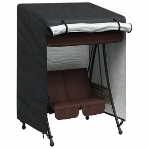 Skydd för utomhusgunga Svart 120 x 90 x 155 cm 210D Oxford Tyg