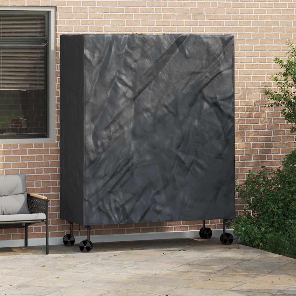 Pingpongbordskåpa 165 x 70 x 185 cm tyg Oregelbunden Svart