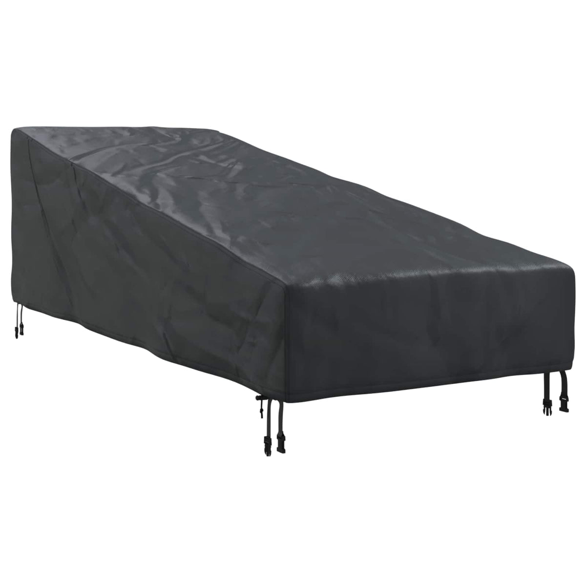 Utomhusmöbelöverdrag 195 x 76 x 82 cm 210D Oxford Tyg Svart