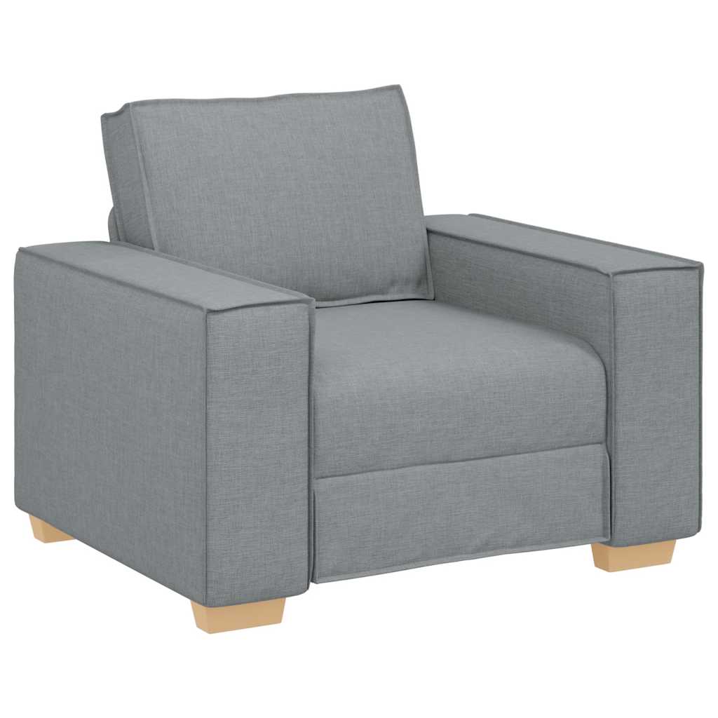 Soffa ljusgrå 100x78x84 cm tyg
