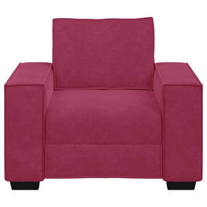 Soffstol vinröd 60 cm sammet