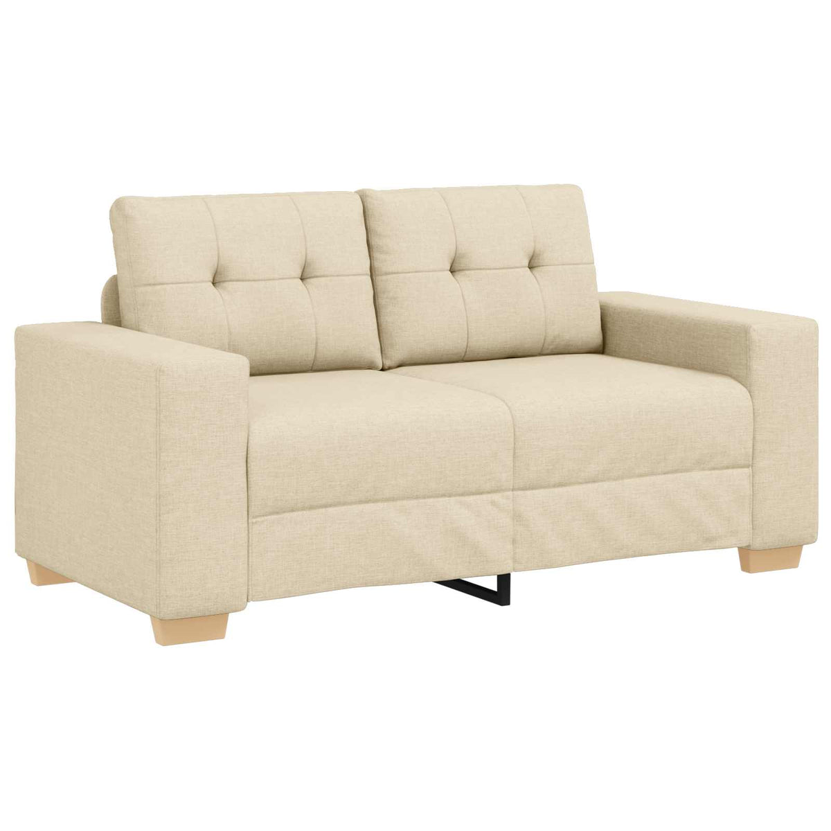 Tvåsitssoffa Kräm 160 cm tyg