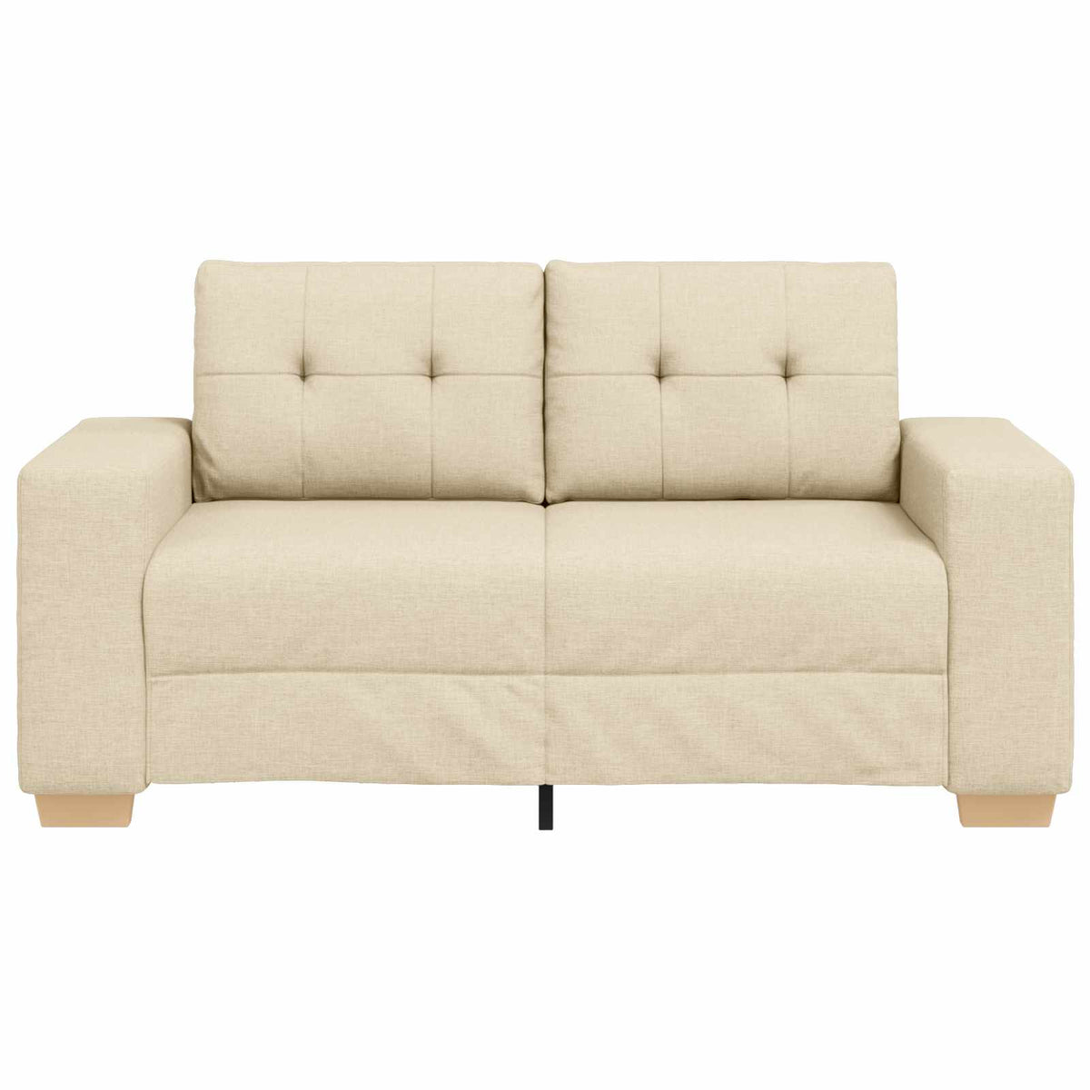 Tvåsitssoffa Kräm 160 cm tyg