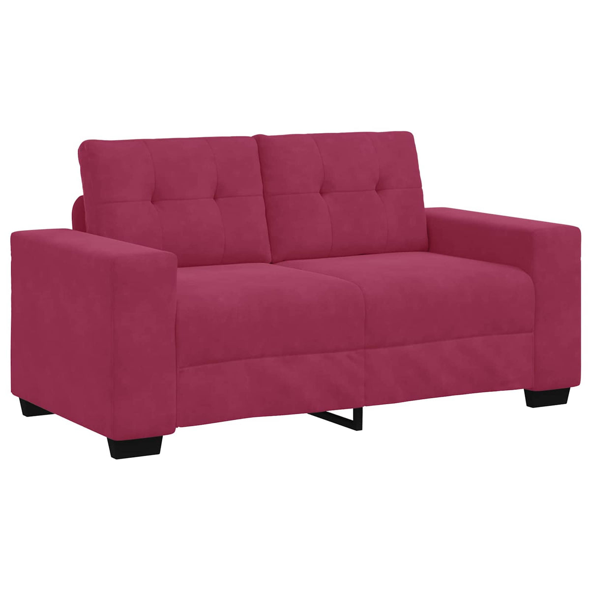 Tvåsitssoffa Vinröd 160 cm Sammet
