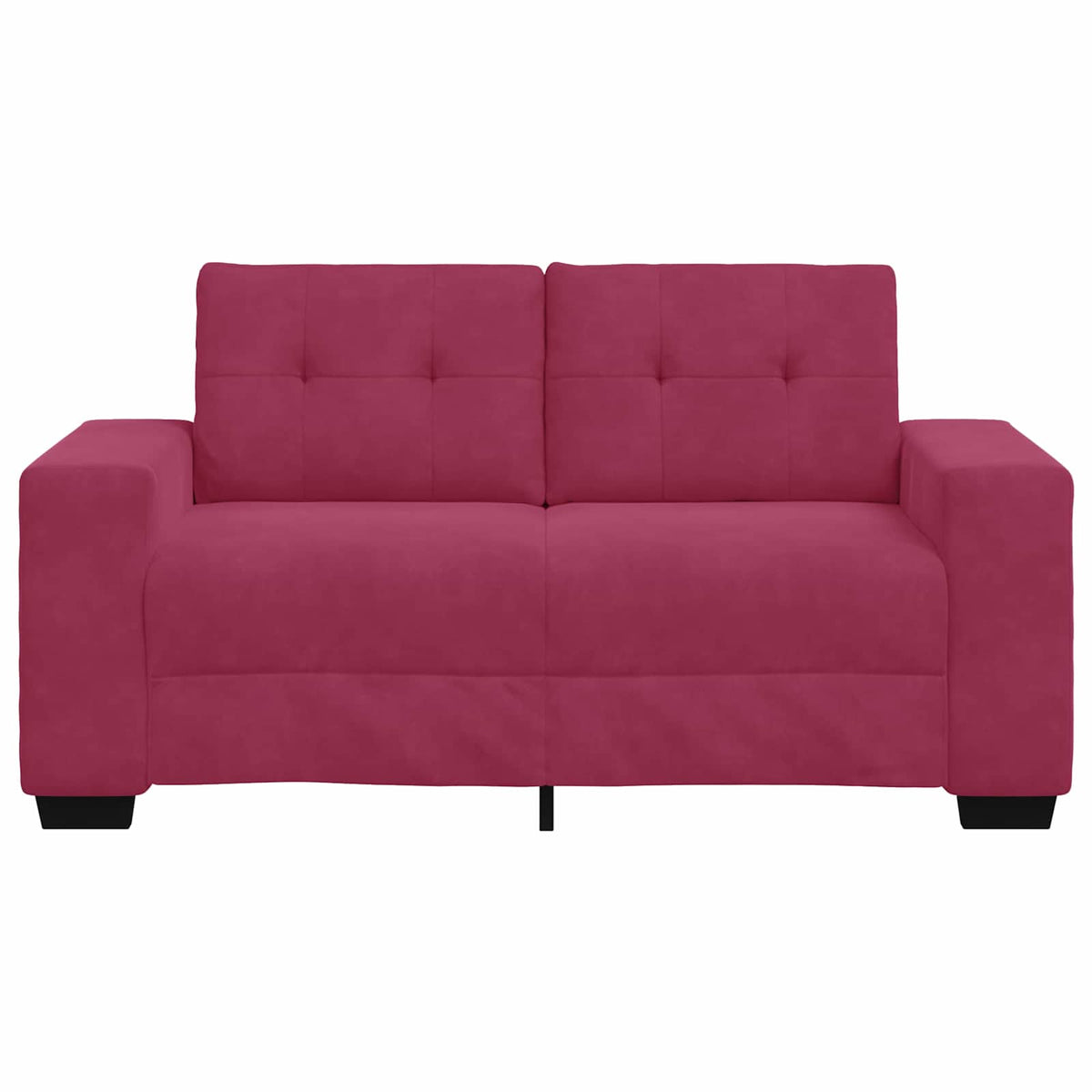 Tvåsitssoffa Vinröd 160 cm Sammet
