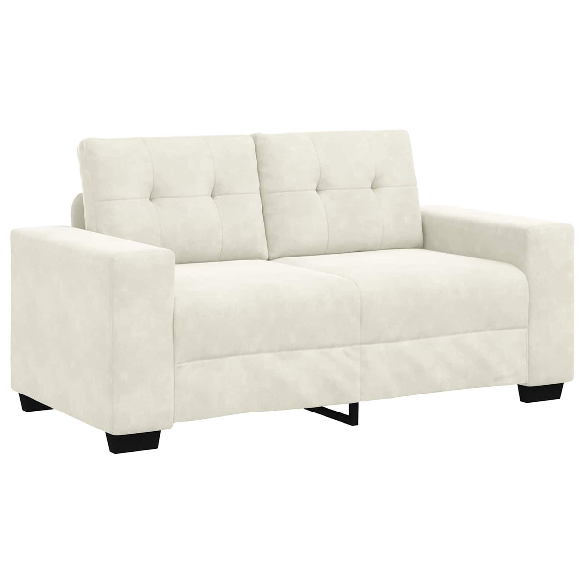 Tvåsitssoffa Kräm 160 cm Sammet