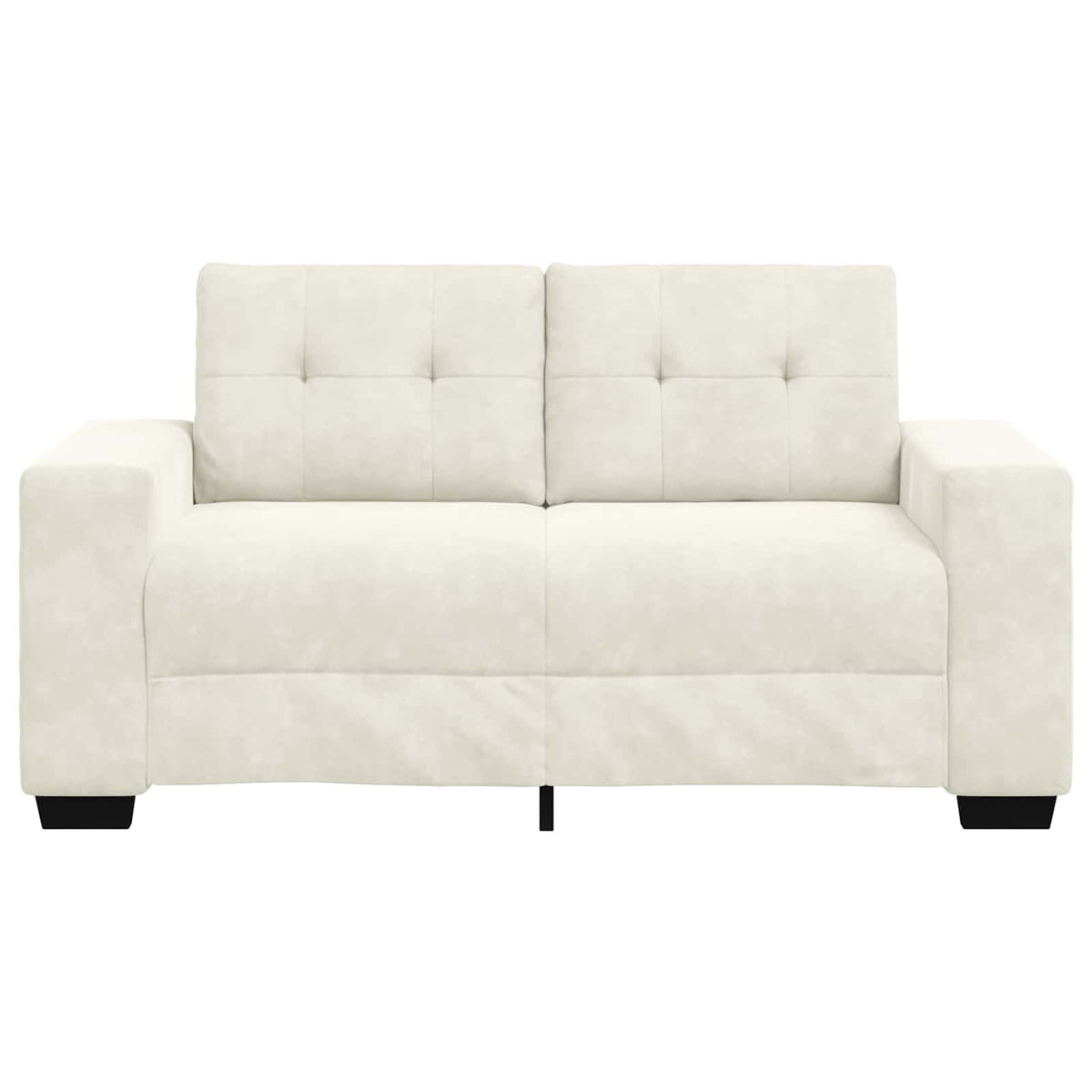 Tvåsitssoffa Kräm 160 cm Sammet