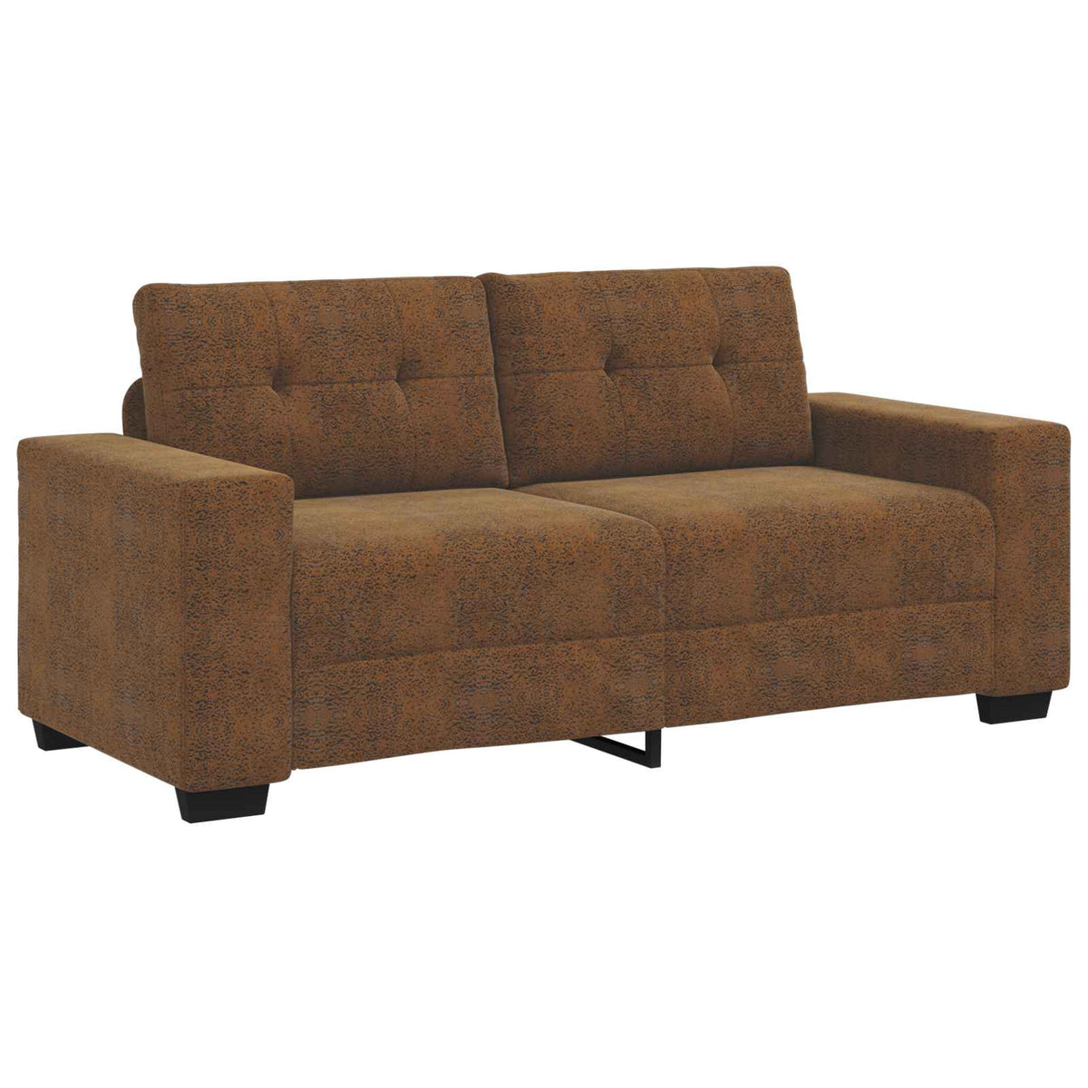 Tvåsitssoffa Brun 180 cm Faux Mockaläder