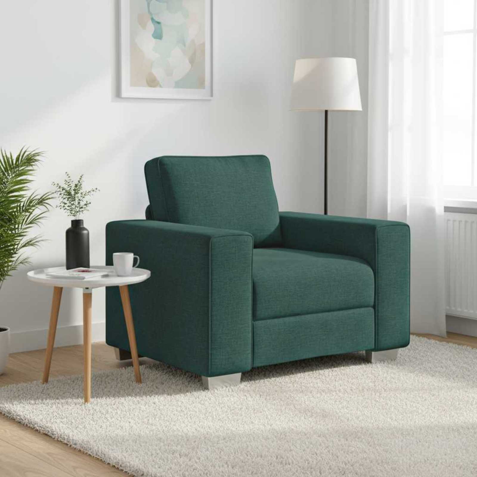 Soffstol Mörkgrön 100 cm tyg