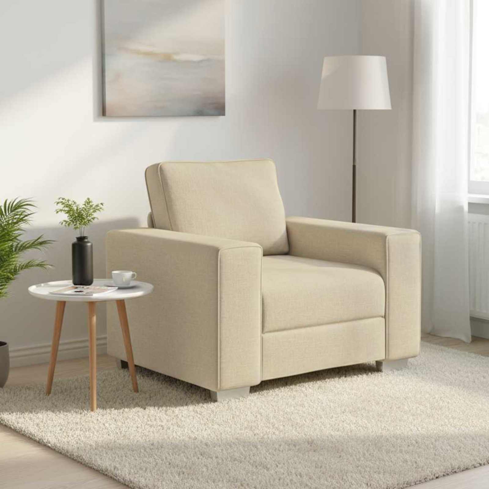 Soffstol Kräm 100 cm tyg