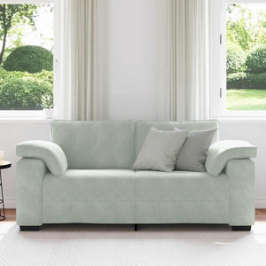 Loveseat soffa ljusgrå 140 cm sammet