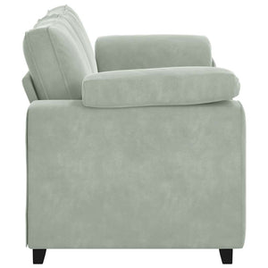 Loveseat soffa ljusgrå 140 cm sammet
