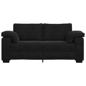 Loveseat soffa svart 140 cm sammet
