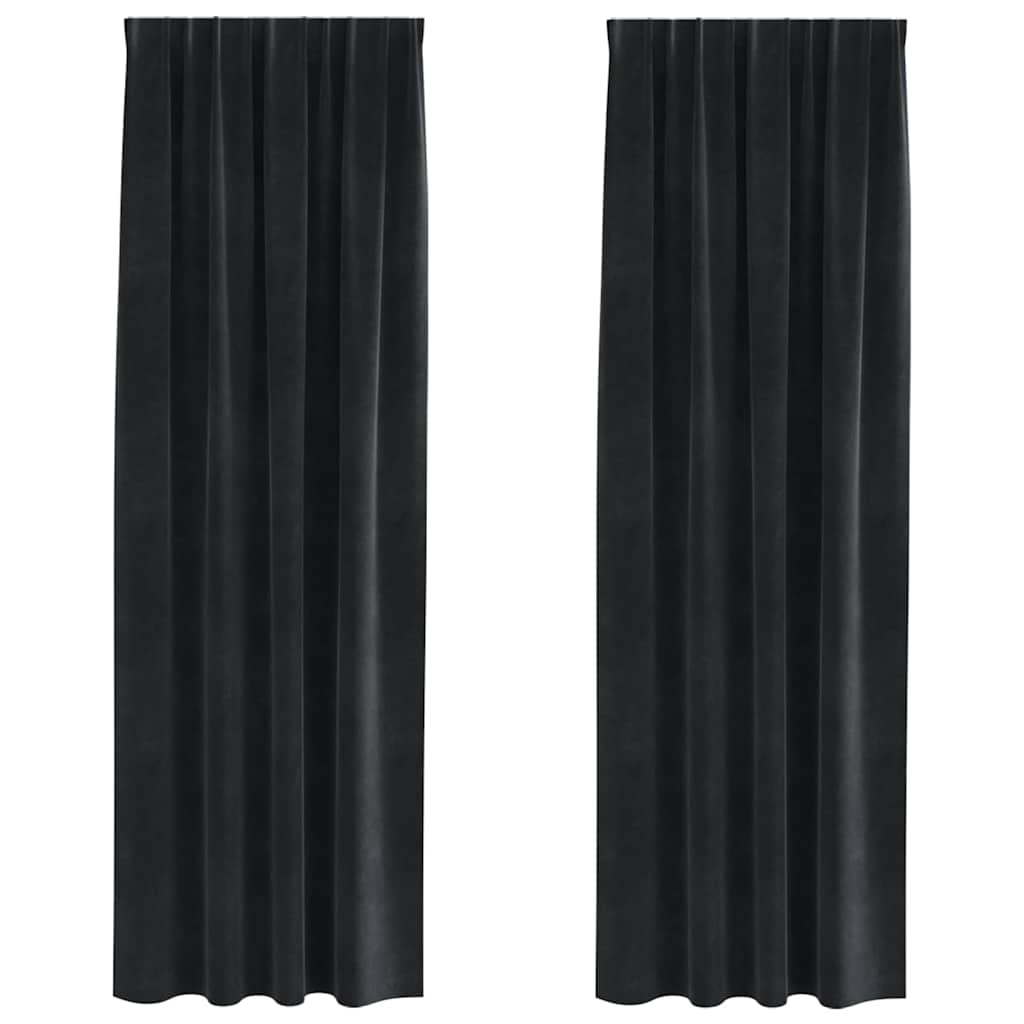 Gardiner 2 st Svart 140 x 245 cm Sammet