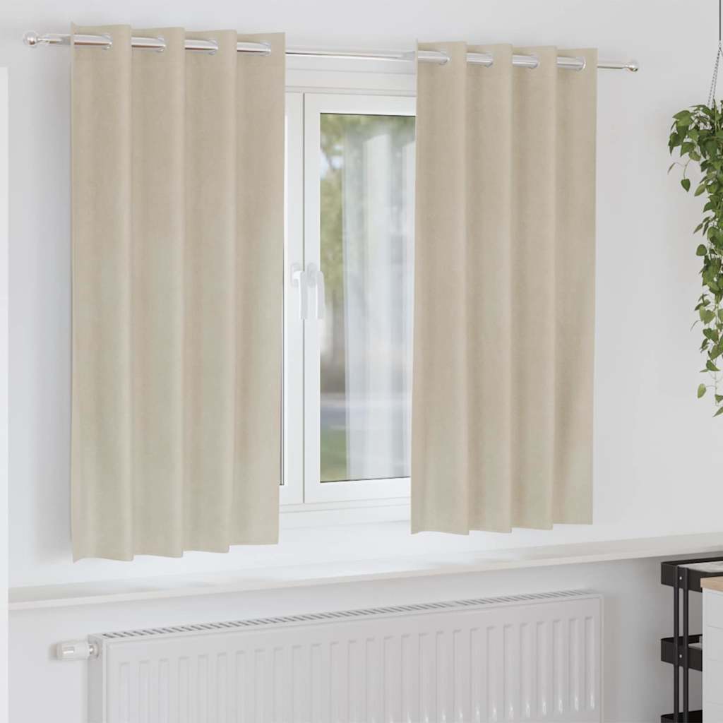 Gardiner 2 st Gräddvit 140 x 175 cm Sammet