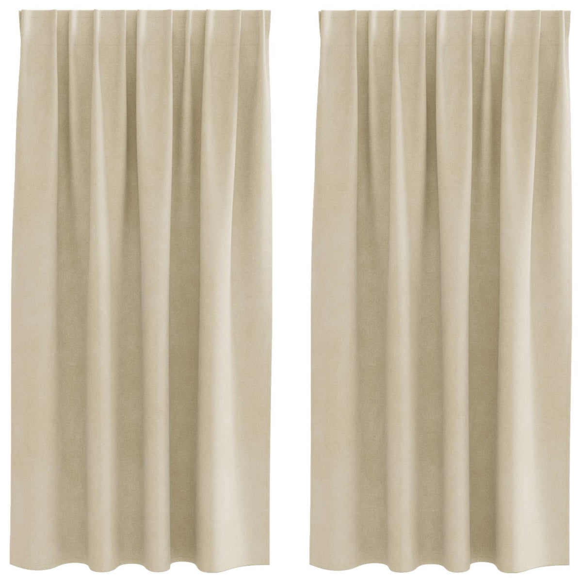 Gardiner 2 st Gräddvit 140 x 175 cm Sammet