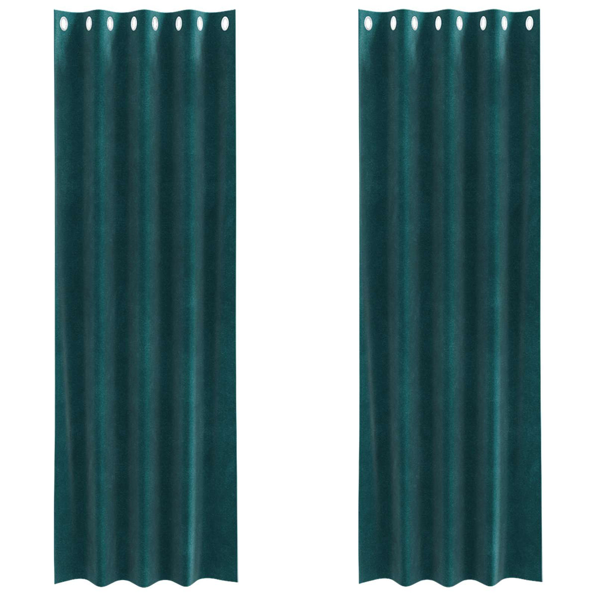 Gardiner 2 st Mörkgrön 140 x 245 cm Sammet