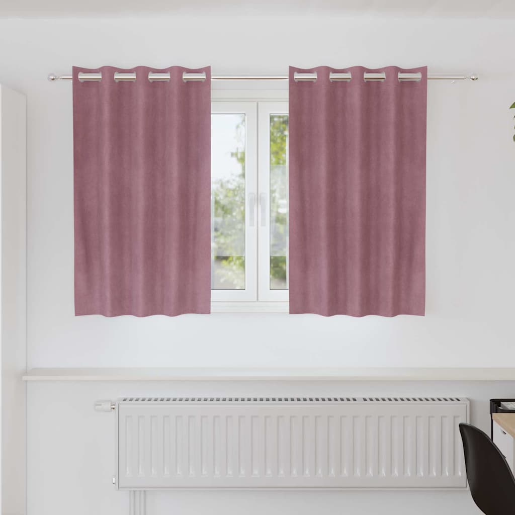 Gardiner 2 st Mörkrosa 140 x 140 cm Sammet