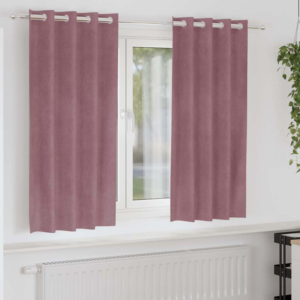 Gardiner 2 st Mörkrosa 140 x 175 cm Sammet