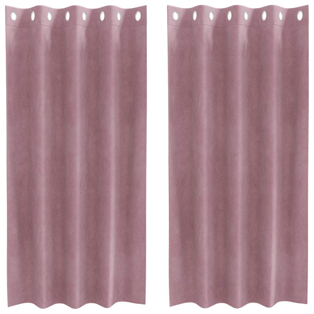 Gardiner 2 st Mörkrosa 140 x 175 cm Sammet