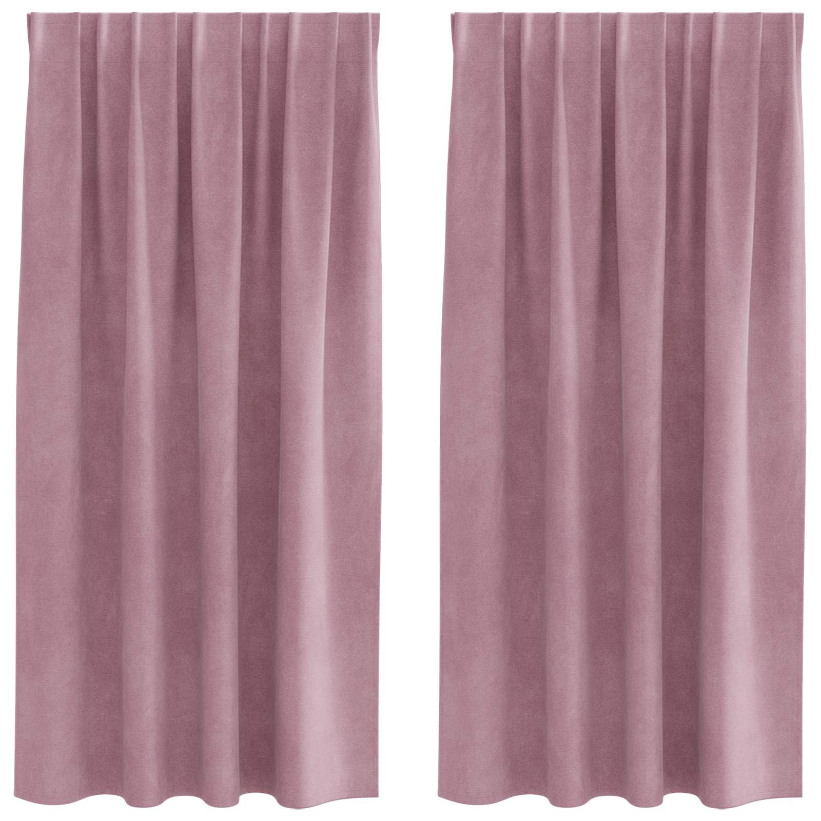 Mörkläggningsgardiner 2 st Mörkrosa 140 x 175 cm Sammet