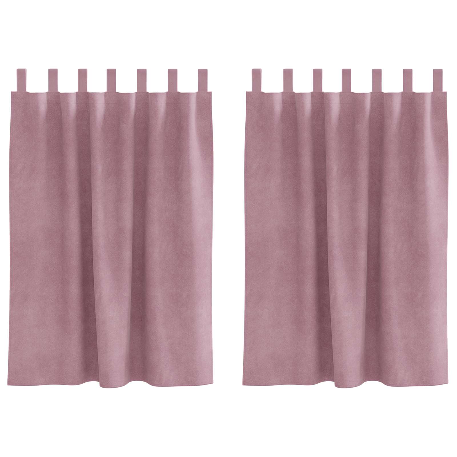 Mörkläggningsgardiner 2 st Mörkrosa 140 x 140 cm Sammet