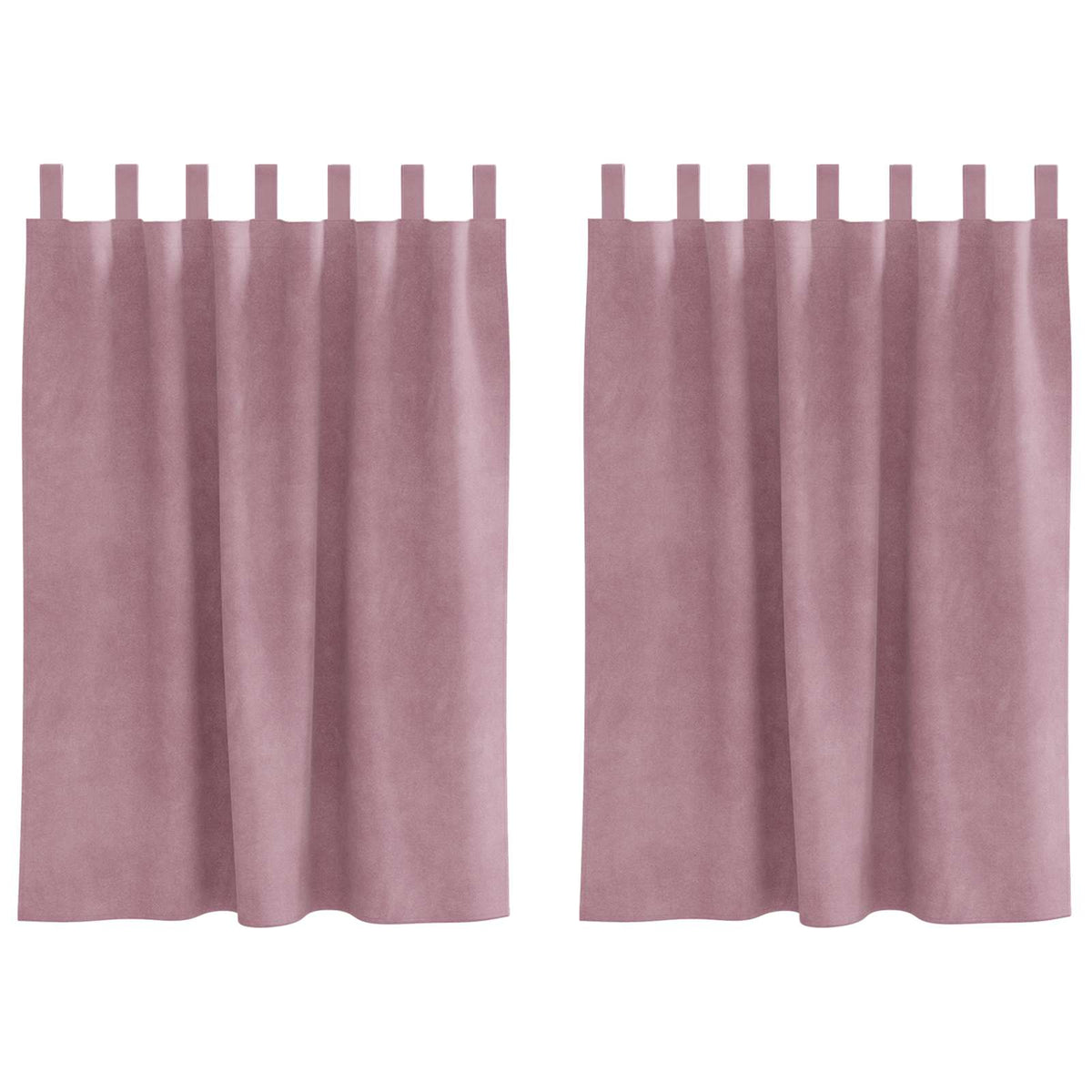 Gardiner 2 st Mörkrosa 140 x 140 cm Sammet
