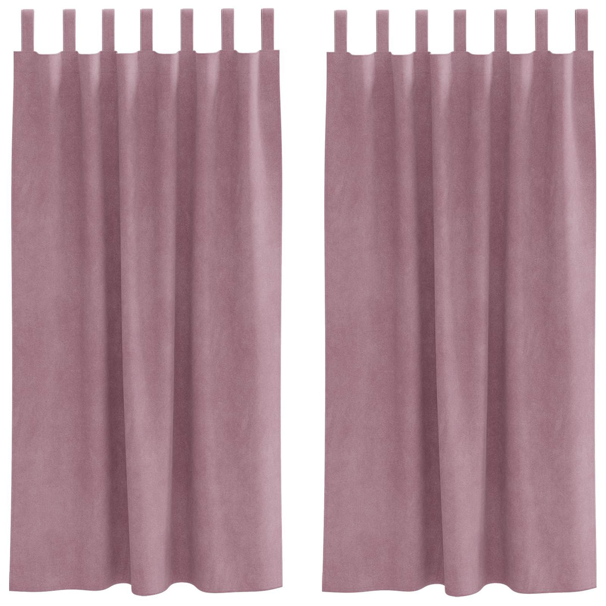 Gardiner 2 st Mörkrosa 140 x 175 cm Sammet